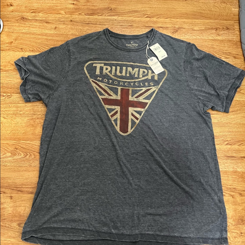 Lucky Brand MENS TRIUMPH  motorcycles t shirt tee 3XL NWT